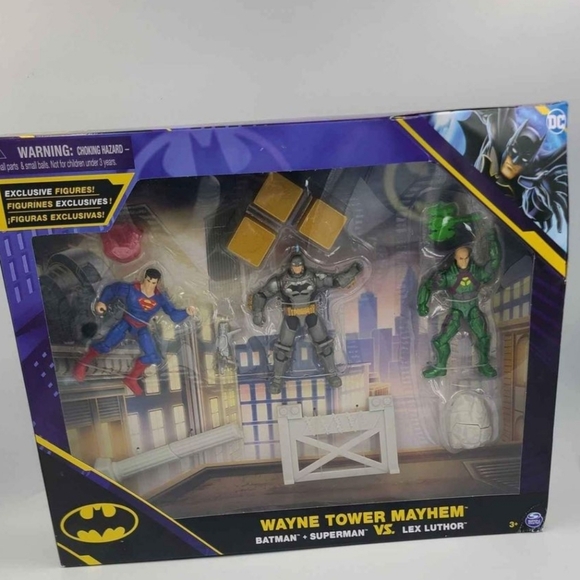 DC Comics, Wayne Tower Mayhem Playset | 4-inch Batman, Superman and Lex Luthor - Picture 3 of 3